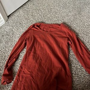 Burnt orange long sleeve top